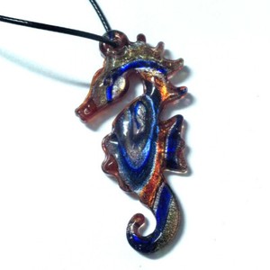 Wholesale Lots 12Pcs seahorse Murano Glass Pendants Necklace FREE