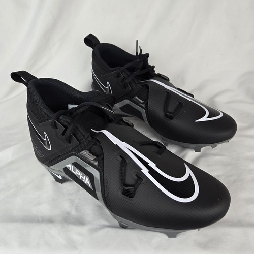 Nike Mens Alpha Menace Pro 3 Mid Football Cleats CT6649-010 Black / Grey Sz 12.5 - Picture 2 of 10
