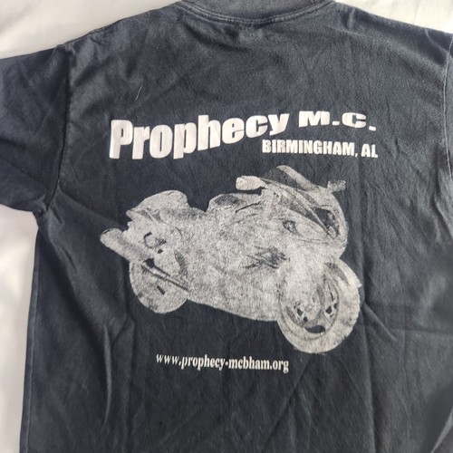 Port & Company Graphic Tee Motorcycle Prophecy MC Biker T Shirt Kids - Picture 3 of 4