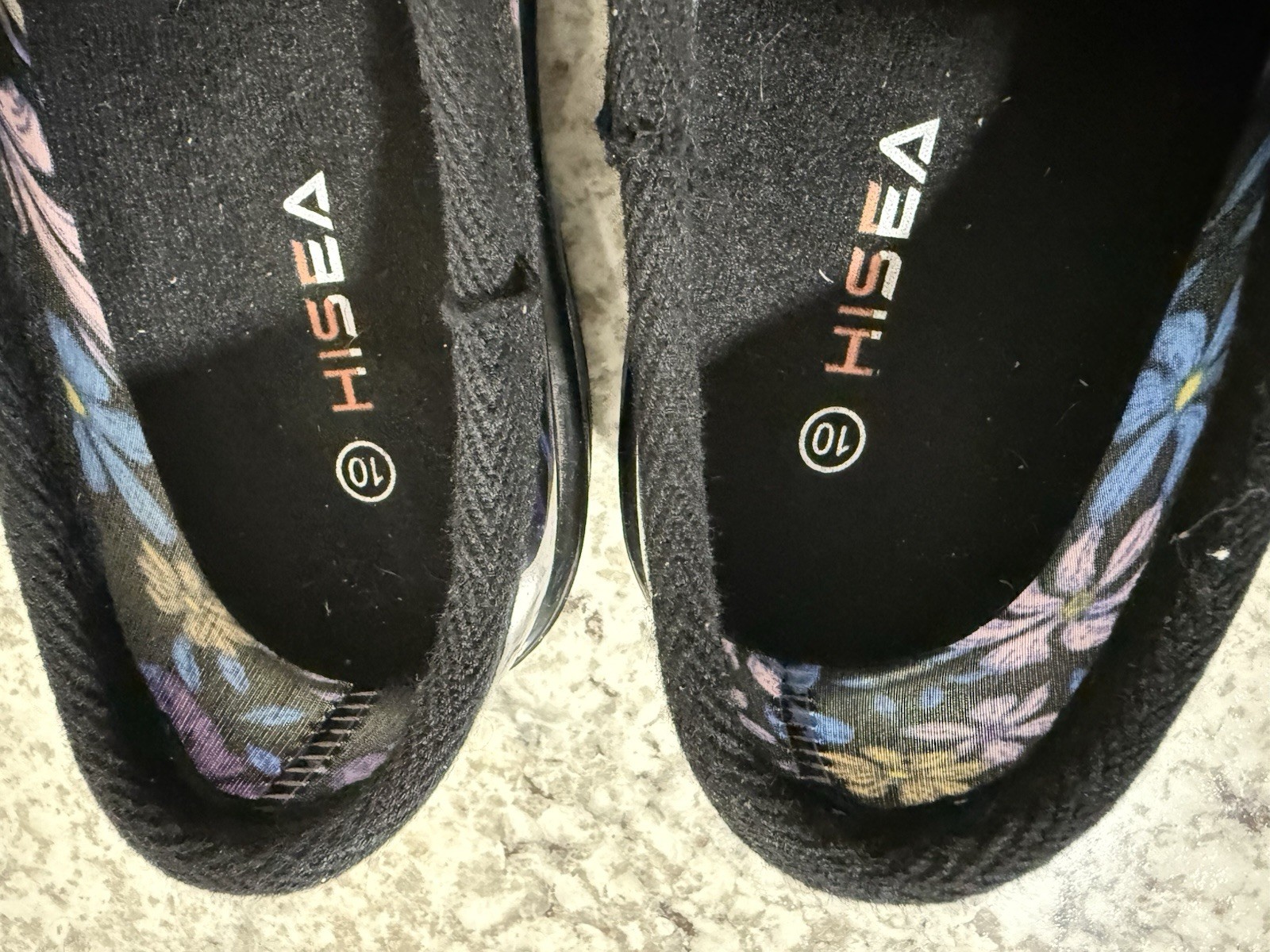 NEW Hisea Women's Garden Rain Shoe Waterproof Outdoor Slip-On Blk/Floral Size 10