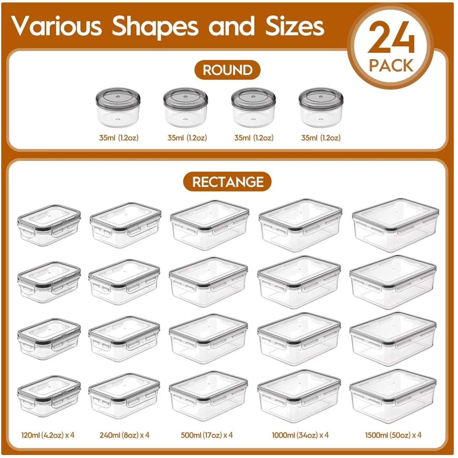 Kitchen Storage Solution: 48-Piece Container Set