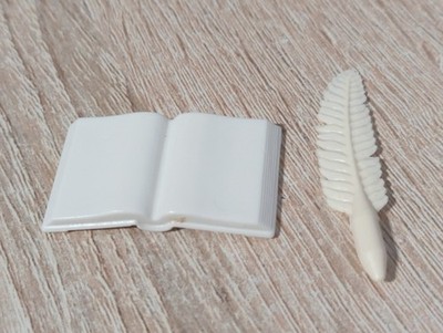PLAYMOBIL OPEN WHITE BOOK PEN WRITER LIBRARY BOOKS BOOKCASE