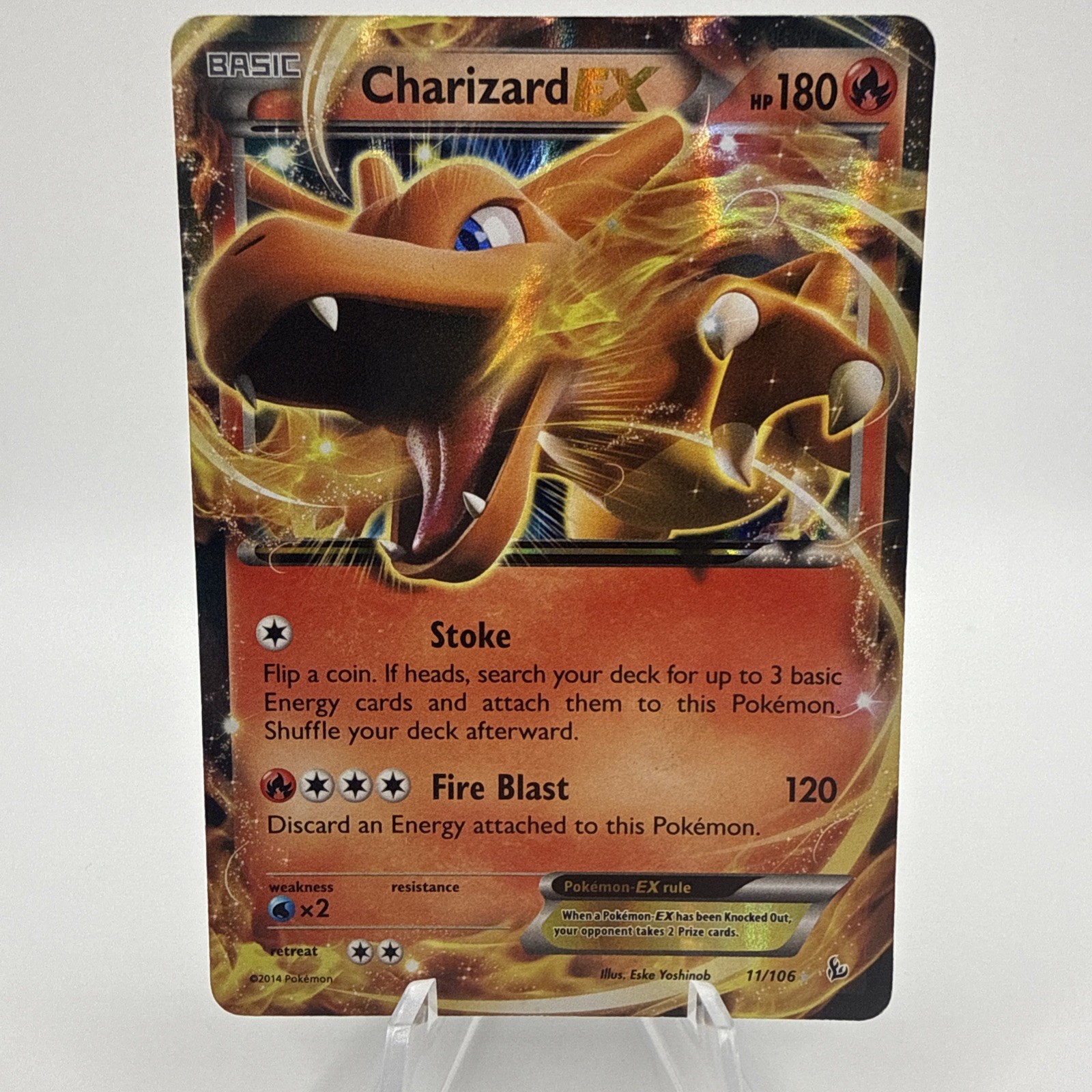 Charizard EX 11/106 – Flashfire – Ultra Rare Holo – Near Mint Pokémon Card
