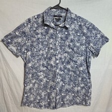 Marc Anthony Men's Slim Fit Stretch Short Sleeve Floral Print Button-Up Shirt — listing 2