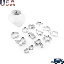12 Month Cookie Cutter Set 12PCS Shapes Family Fun Baking Activities Storage Jar