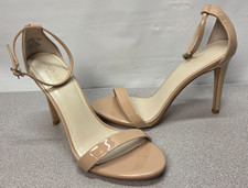 David's Bridal Larissa Size 7.5 M Beige Pumps 4" Stiletto Heels Ankle Strap