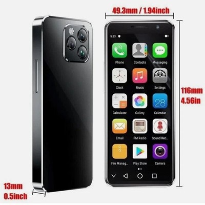 Mini Unlocked 4'' Smartphone SOYES XS16 Pro 4G+128G 4G Cell Phones Android 8 Core