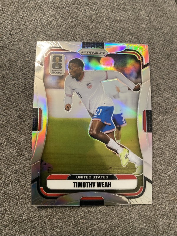 2026 Panini Prizm FIFA World Cup Timothy Weah Silver Prizm #443 USA 