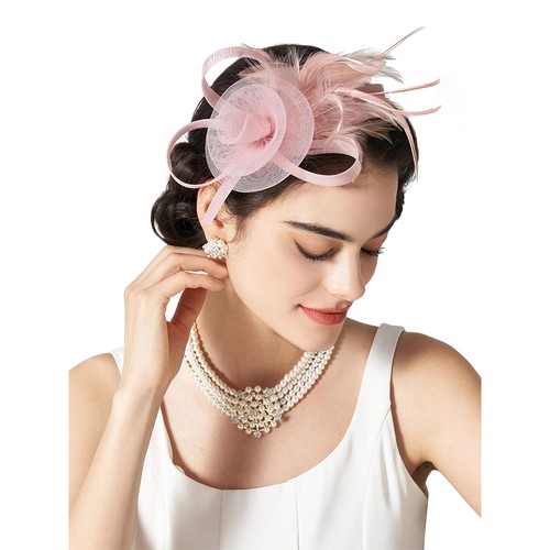 Fashion Feathers Mesh Headband Retro Luxury Headband Exquisite Headpiece - Picture 15 of 24