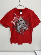 Y2K Tapout Men's Double Sided Graphic Short Sleeve T Size Large MMA Skeleton