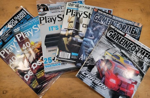 GameInformer and Playstation Magazine Mixed Lot 4 Used and 2 Sealed