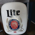 Vintage Miller Lite Beer Plastic Wall Hanging Sign Curved Bar Advertising