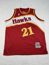 Mitchell & Ness Atlanta Hawks #21 Dominique Wilkins NBA Hardwood Jersey 1986-87
