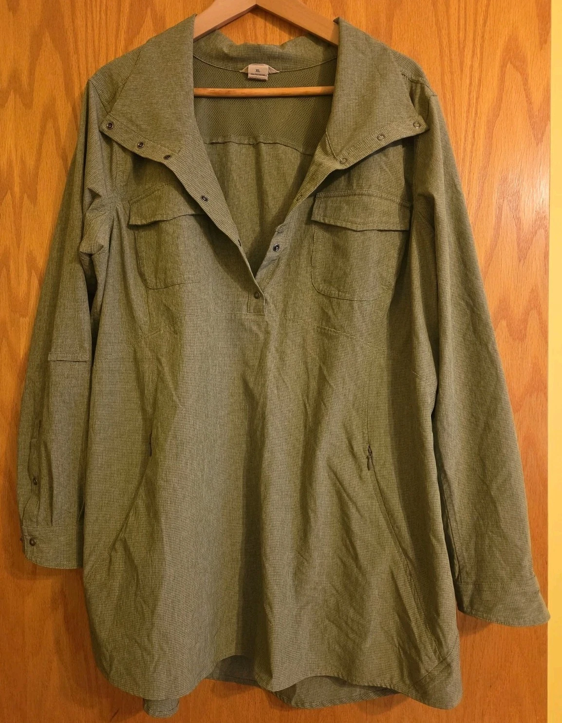 Duluth Trading Womens Sol Survivor Tunic Top Sz XL Sun Protection UPF 50+ Green