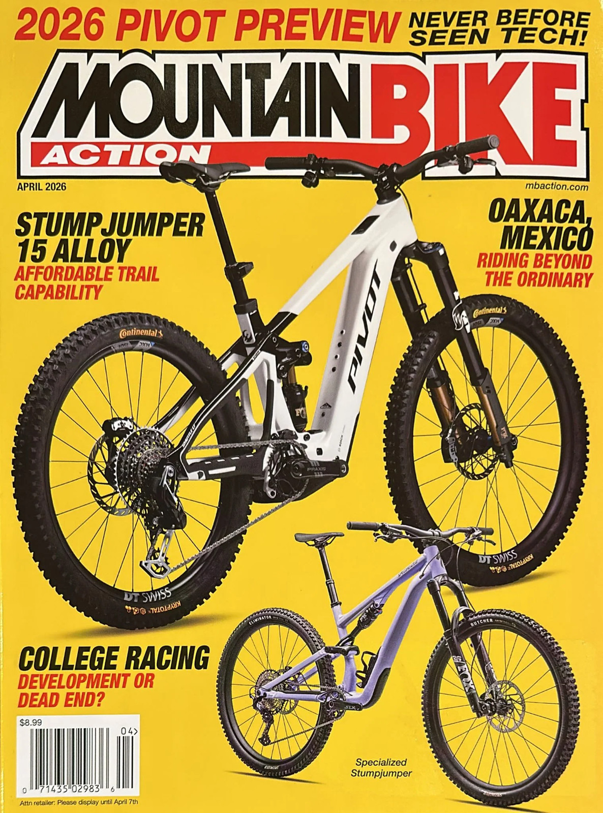 Mountain Bike Action Magazine April 2026 Free Shipping
