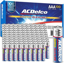 Acdelco AAA Batteries, Maximum Power Super Alkaline Battery, 10-Year Shelf Life,