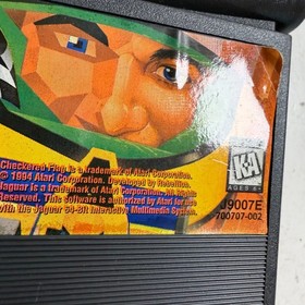 Checkered Flag (Atari Jaguar, 1994) Simulation Racing Video Game Cartridge