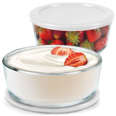 Yogurt Containers 2 Pack - Make More Yogurt with 1-Quart Glass Containers (4 ...