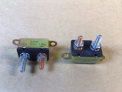 (2) 12 Volt 30 Amp DC Auto Reset Circuit Breaker Type 1 - RV, Marine, Boat, Auto