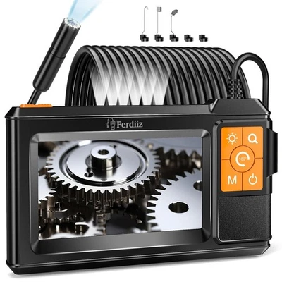 FERDIIZ Industrial Endoscope Camera 1920P HD 4.3'' Screen Borescope Inspection Camera UK