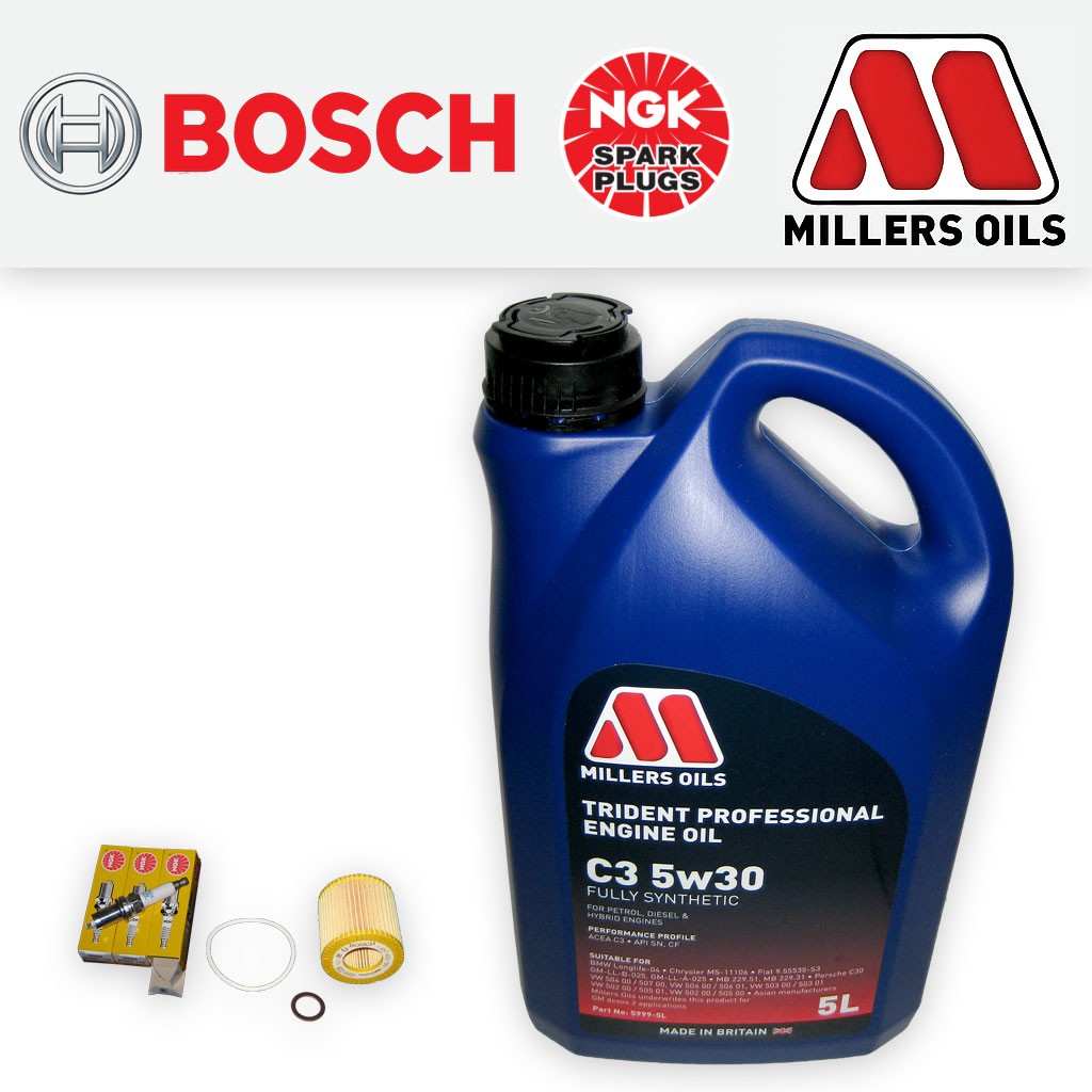 SERVICE KIT for SKODA FABIA (5J) 1.2 OIL FILTER PLUGS +LL OIL (2007-2014)