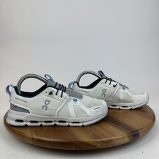 Big Kids On Cloud Sky White Alloy Athletic Running Sneakers Shoes Size 4.5 Y GUC