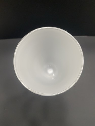 Set Of 2 Hand Blown Art Glass Champagne Flutes Clear Twisted Stem & White Rim. - Picture 7 of 12