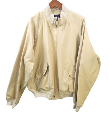 GANT The Ike Harrington Jacket Mens L Beige Full Zip Cotton Nylon Preppy