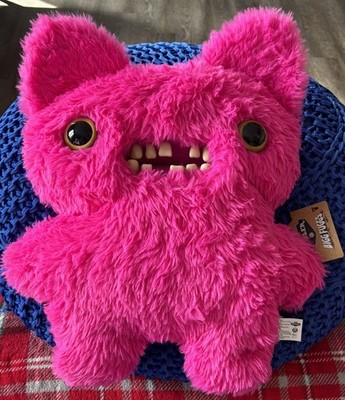 Fuggler Big Fugg XL Pink Screech Plüsch Brandneu Selten Catch Me Rosa Knopf 