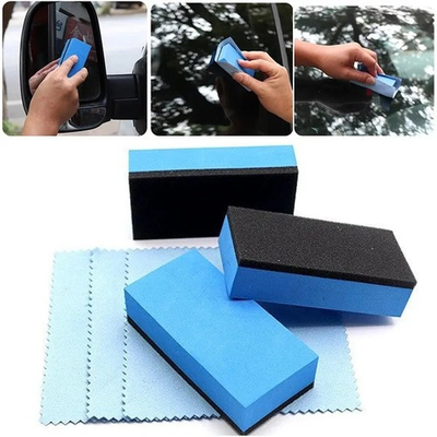 #ad #ad Ceramic Coating Applicator Blue Kit Sponge amp; Microfiber Cloth for Car Wax $6.99