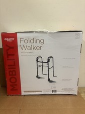 Equate Folding Walker with Wheels Leg Extensions Weight Capacity: 350 Lbs