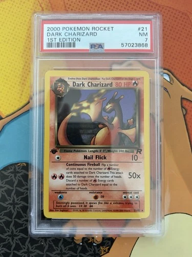 2000 Pokemon Dark Charizard 1st Edition 21/82 PSA 7 NM