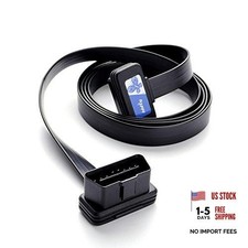 OBD2 Extension Cable, A7 Low Profile OBD2 Splitter 16Pin Male to Female 5 FT