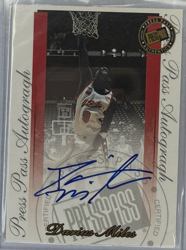 2000 Press Pass Signature Edition - Autographs Darius Miles (AU, RC)