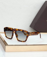Tom Ford FT1202 Flat Top Sunglasses Dark Tort...