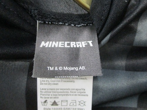 Costume Minecraft Ender Drago Ragazzo Medium 8-10 Tuta Solo Halloween Nero - Foto 6 di 8
