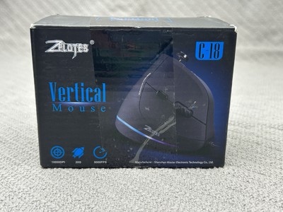 Zelotes C-18 Vertical Wired Gaming Mouse 11 Buttons 10000DPI Laptop PC - Black