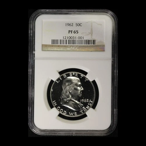 1962 50c Franklin Half Dollar NGC PF 65 - Free Shipping USA
