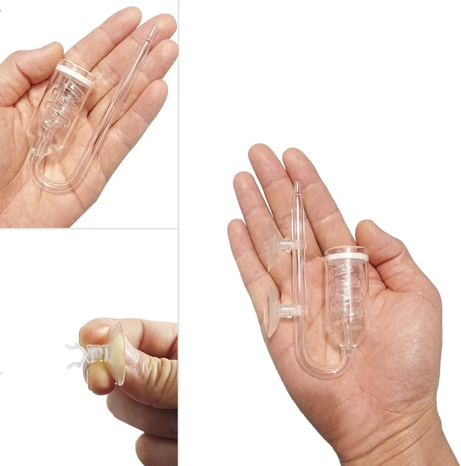 CO2 диффузор аквариума стекла спираль CO2 атомизатор диффузор пузырь счетчик проверить wi - Изображение 4 из 4