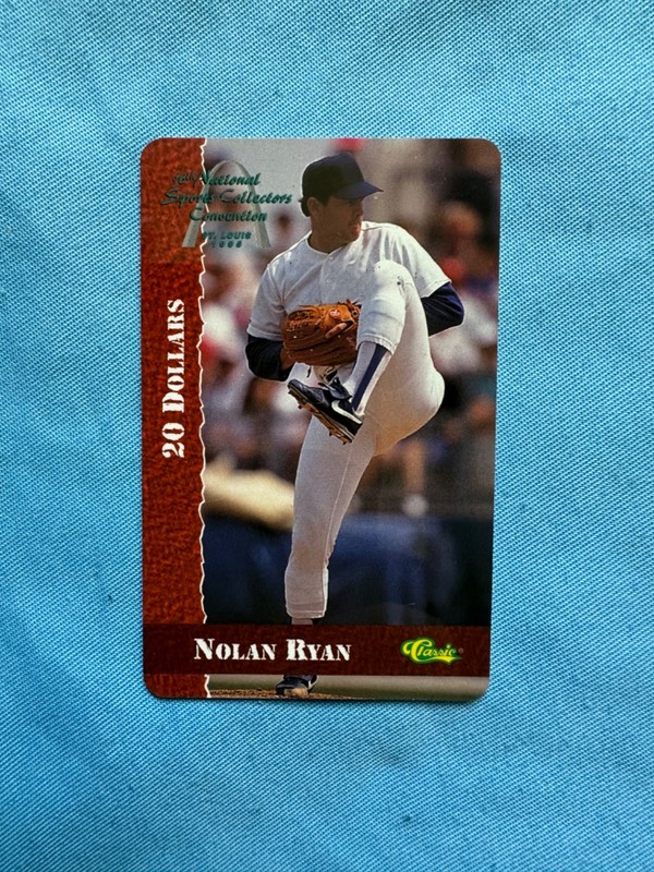 🔥NOLAN RYAN🔥 1995 CLASSIC NATIONAL SPORT CONVENTION $20PHONE SAMPLE CARD SP/75