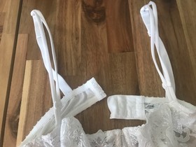 Aubade  Underwired Half Cup Bra white EF14  SHEER LACE UK 30D NEW