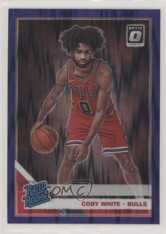 2019-20 Panini Donruss Optic Rated Rookie Purple Shock Prizm Coby White #180 2gp