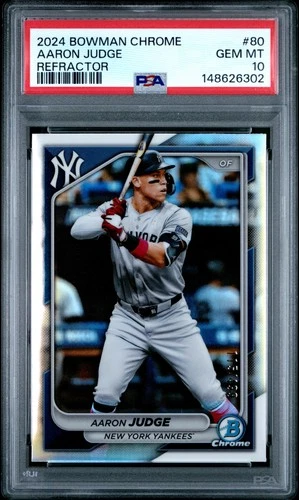 2024 Bowman Chrome Aaron Judge Refractor PSA 10 #80
