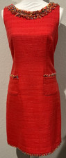 Talbots Women's Dress Tweed Fringe Old Money w/Pocket Color Burnt Sienna Size 6
