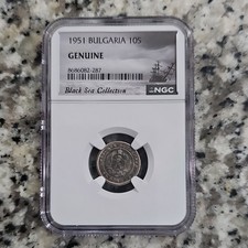RARE 1951 Bulgaria 10 Stotinki NGC Genuine Black Sea Collection Certified