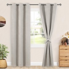 100 Blackout Curtains for Bedroom, Thermal Curtains 84 Inch Long 2 Panels, L...