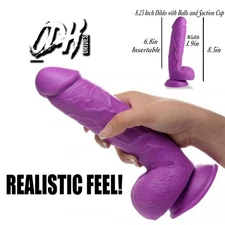 8.5 inch Realistic Purple Dildo Suction Cup Penis Sex Toys Women Anal Toy Dildoe