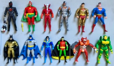 VINTAGE KENNER MODERN MCFARLANE SUPER POWERS 12 FIGURE LOOSE LOT CYBORG + MORE!