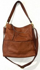 Fossil Amelia Hobo Crossbody Shoulder Bag Brown Leather SHB1819213 238 Retail