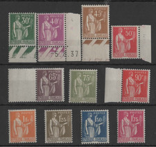 FRANCE - 1932 - N° Y&T 280 à 289 "TYPE PAIX" (**) cote 330,00€